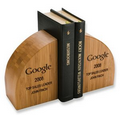 Solid Bamboo Book Ends (Natural or Amber)